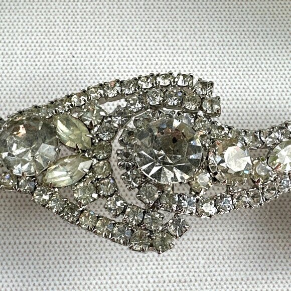 1940s Rhinestone Sash Buckle - Picture 2 of 6